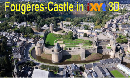 Fougères Castle, Ille-et-Vilaine, France in 3D sbs calming video for VR
