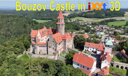 Bouzov Castle, Olomouc Region, Czech Republic in 3D SBS LR relax video for VR