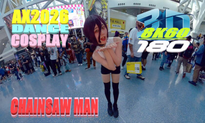 Chainsaw Man Kick Back, "IRIS OUT" Reze Cosplay, Dance, 3D VR180, AX2026, hamu_cotton,チェンソーマン, コスプレ