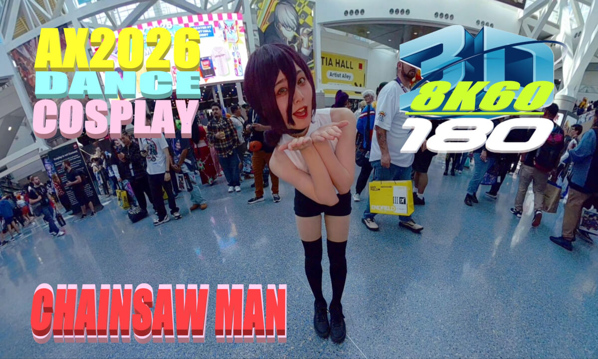 Chainsaw Man Kick Back, "IRIS OUT" Reze Cosplay, Dance, 3D VR180, AX2026, hamu_cotton,チェンソーマン, コスプレ