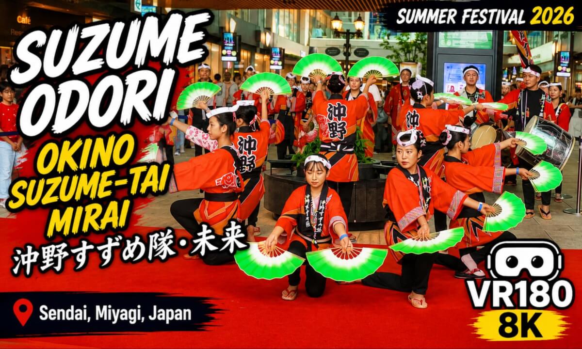Okino Suzume-tai Mirai Suzume Odori | Suzume Dance | Sparrow Dance VR180