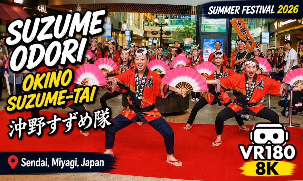 Okino Suzume-tai Suzume Odori | Suzume Dance | Sparrow Dance VR180