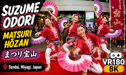 Matsuri Hōzan Suzume Odori | Japan Sendai Summer Festival 2026 VR180