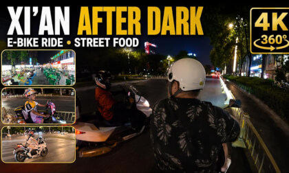 Xi’an After Dark: E-Bike Ride, Street Food & Unexpected Encounters | 8K 360° VR