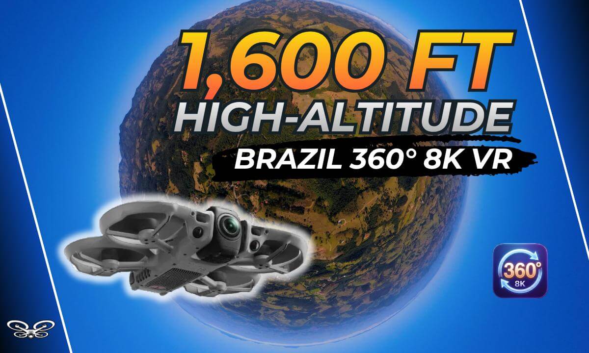 BRAZIL 360° VR Flying 1,600 Feet High Above Cunha-Paraty 8K Flight