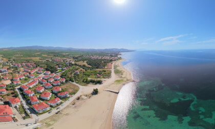 360 Virtual Tour 6K Above Galatea Kalyves Halkidiki Greece Гърция Халхидики Галатеа Каливес отвисоко