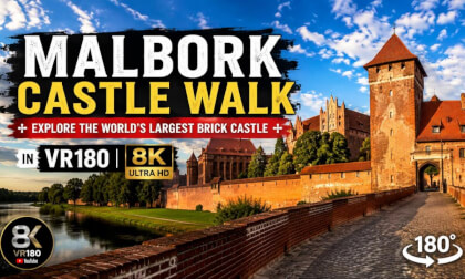 Walking Around Malbork Castle | Medieval Fortress in VR180 8K