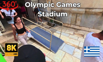 Athens Panathenaic Stadium 360° VR Walk | First 1896 Olympic Stadium (Kallimarmaro) 8K