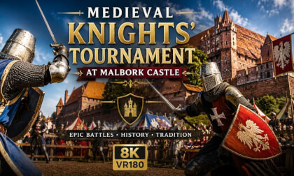 Medieval Knights' Tournament at Malbork Castle  Epic Battles in 8K VR180