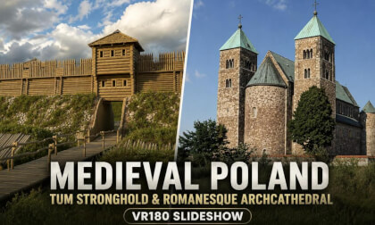 Medieval Poland | Tum Stronghold & Romanesque Archcathedral | VR180 8K Guided Slideshow