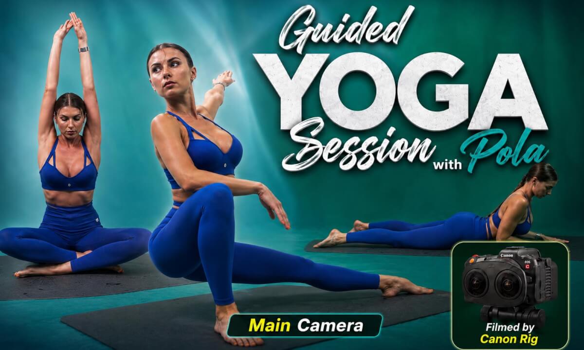 Guided Yoga Session with Pola | Canon R5C Dual | VR180 8K AI Passthrough