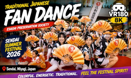 Esashi Preservation Society Fan Dance | Sendai Summer Festival 2026 | Japan VR180