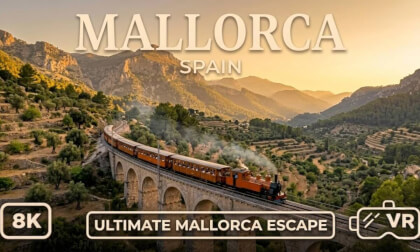 Europe's Most Beautiful Train Ride in 8K VR180🍊 From Mallorca to Sóller Aboard a Century Old Train