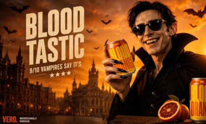 Forget Blood... This Vampire Chooses Vero Blood Orange Soda!