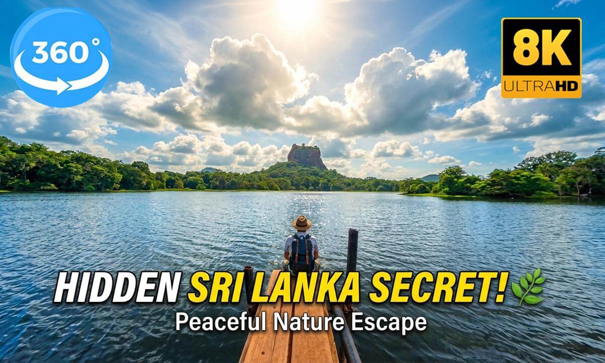 🌿 Hidden Lake Near Sigiriya 🇱🇰 | 🌊 Peaceful Nature Escape | Experience Sri Lanka 8K 360° VR