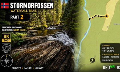 StorMorFossen Waterfall Trail 🇳🇴 | Part 2 | Along the Mora River | 8K 360° VR Norway