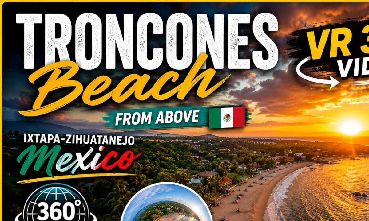 🌅 TRONCONES BEACH FROM ABOVE 🇲🇽 | Stunning Drone Sunset in Ixtapa-Zihuatanejo, Mexico 🌴🌊