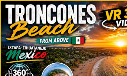 🌅 TRONCONES BEACH FROM ABOVE 🇲🇽 | Stunning Drone Sunset in Ixtapa-Zihuatanejo, Mexico 🌴🌊