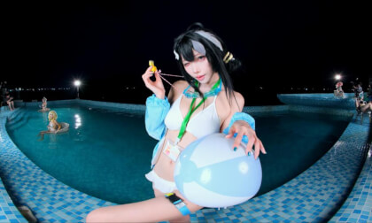 绝美coser棠棠 海边拍摄