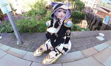Cipher cosplay from Honkai Star rail