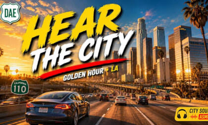 Golden Hour Through Downtown LA, Hear the City | ASMR