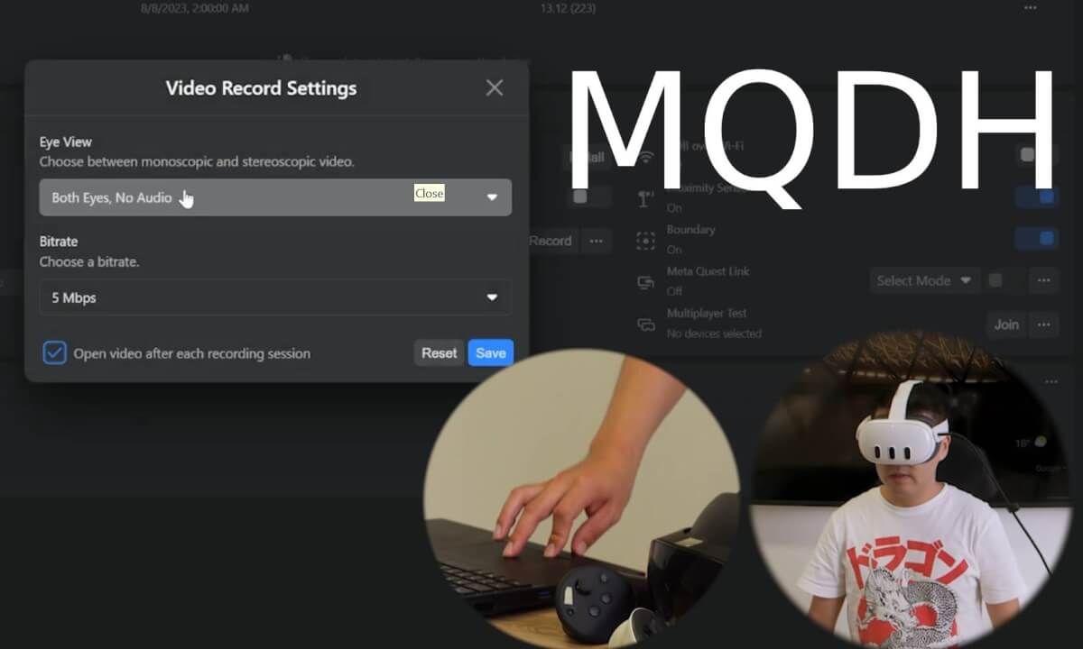 How to record vr footage using the meta quest 3 deovr