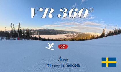 Åre | ski run March 2026 | Red57 | 360° VR Alpine skiing