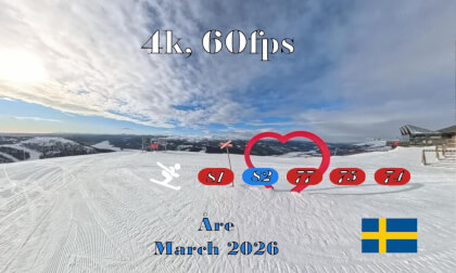 Åre, Sweden | ski run March 2026 | Red81 Blue82 Red77 Red75 Red74  | 360° VR Alpine skiing