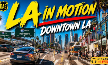 Driving Around Downtown LA | Real City Sounds ASMR