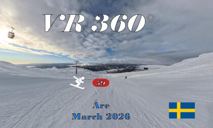Åre, Sweden | ski run March 2026 | Red59 Black 59 | 360° VR Alpine skiing