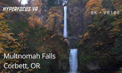 Multnomah Falls & Benson Bridge | 8K VR180 Autumn Walk in Oregon