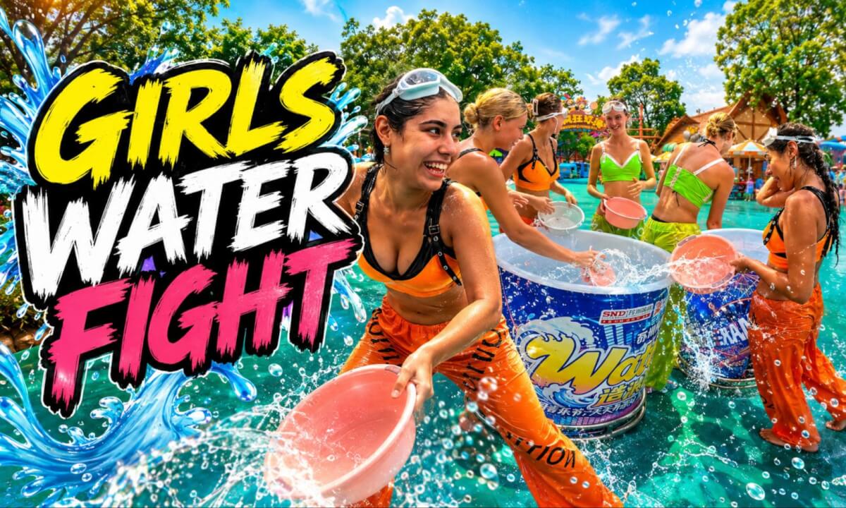 Girls Water Fight Gone Wild!