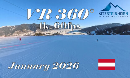 Kaprun - Maiskogel, Austria | ski run January 2026 | Blue 31 Black 30 Blue 33 |  360° VR Alpine skiing
