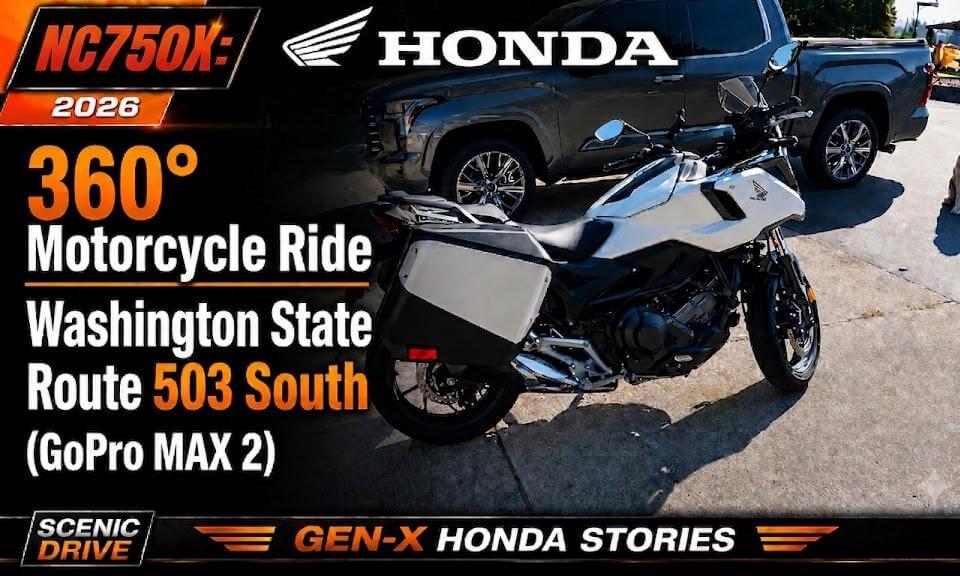 360° VR Motorcycle Ride | Washington State Route 503 North (GoPro MAX 2)