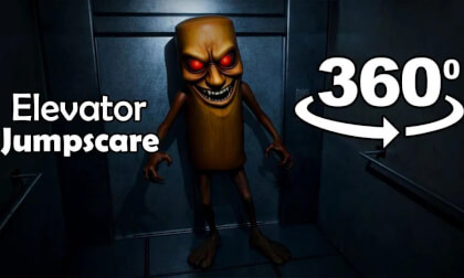 360 VR Horror Jumpscare | Haunted Elevator Hunts You