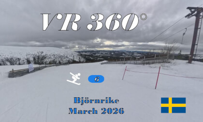 Björnrike, Sweden (🇸🇪) | ski run March 2026 | Blue 6 | 360° VR Alpine skiing