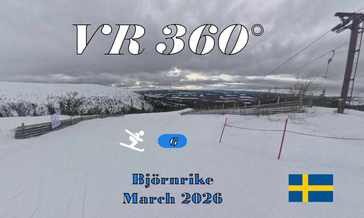Björnrike, Sweden (🇸🇪) | ski run March 2026 | Blue 6 | 360° VR Alpine skiing