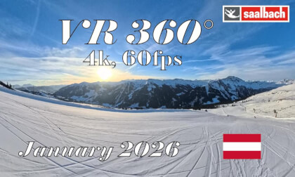 Saalbach-Hinterglemm , Autria | ski run January 2026 | Blue 50 | 360° VR Alpine skiing