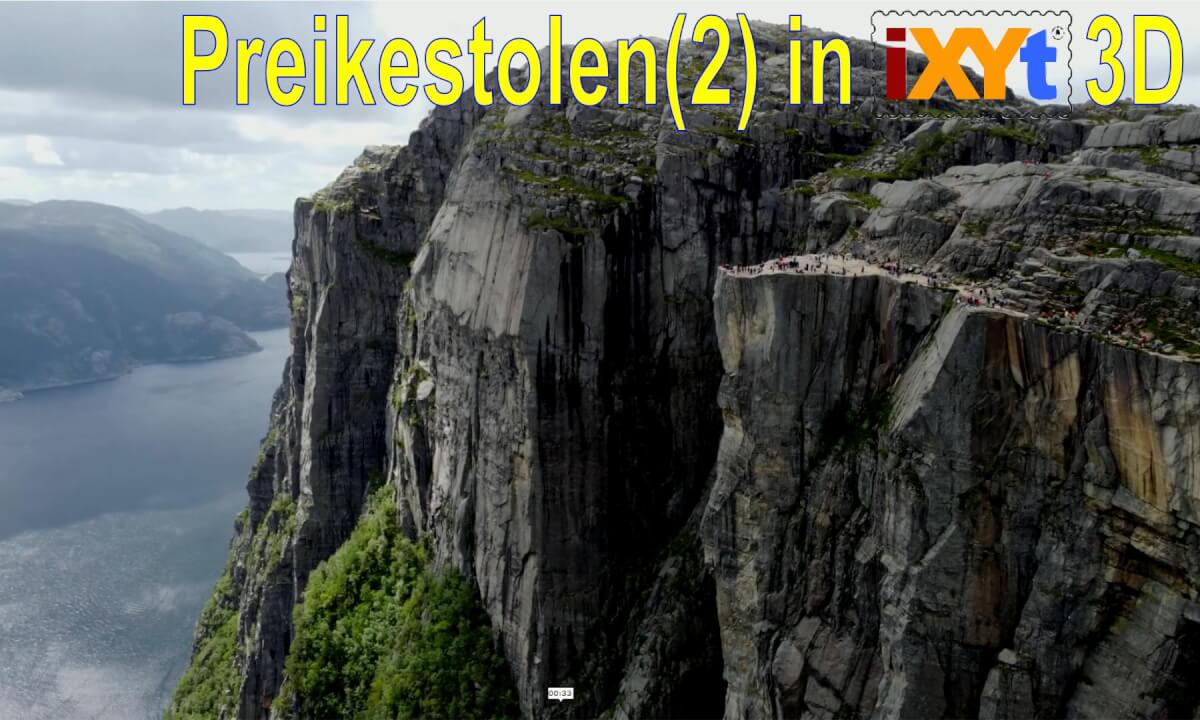 Preikestolen,Rogaland, Norway in 3D SBS LR relax video for VR