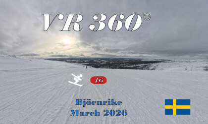 Björnrike, Sweden (🇸🇪) | ski run March 2026 | Red 16 | 360° VR Alpine skiing