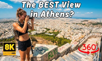 Hike to the Top of Athens - Mount Lycabettus Walk 8K 360° (Ambient Sounds)