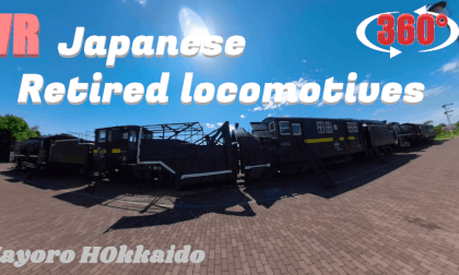 Japanese retired locomotive & rotary snowplow  train.  キマロキ編成in北海道名寄 VR Video Japanese retired locomotive & rotary snowplow  train.  キマロキ編成in北海道名寄 VR