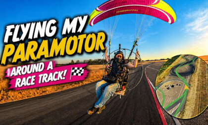 Flying My Paramotor Around a Race Track! 🏁