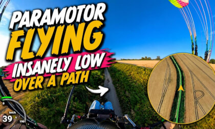 Flying My Paramotor Just Above the Path! 😳