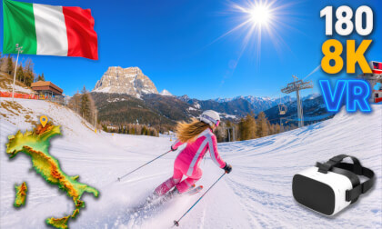 Ski Civetta – Pistes 39 & 40 | Skiing Beneath Monte Civetta in 180° 8K VR