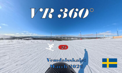 Vemdalsskalet, Sweden (🇸🇪) | ski run March 2026 | Red 25 Blue 25 | 360° Alpine skiing