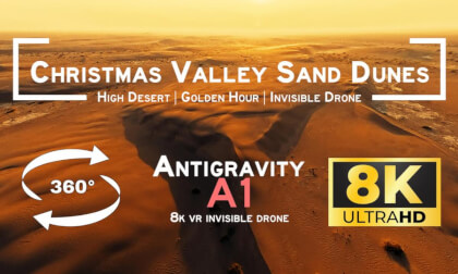 🏜️ Christmas Valley Sand Dunes | Golden Hour | Antigravity A1 Invisible Drone