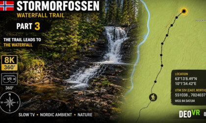 StorMorFossen Waterfall Trail — Part 3 | Reaching the Waterfall | 8K 360° VR Norway