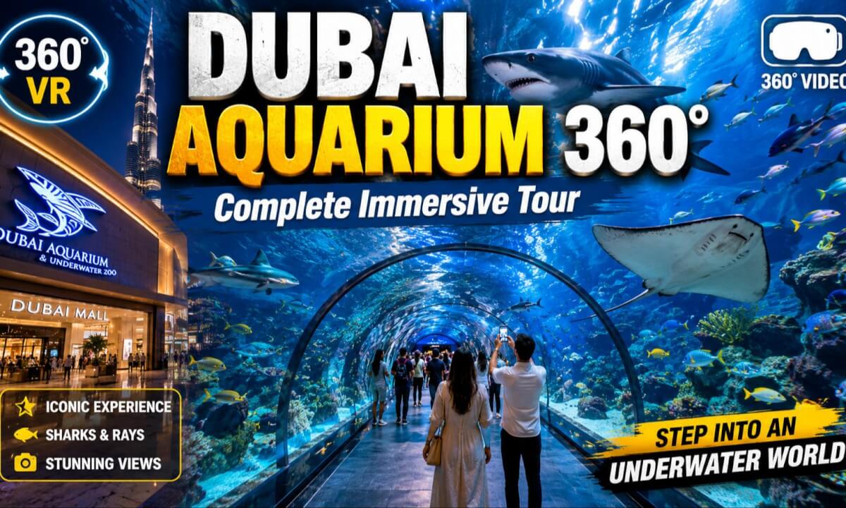 Dubai Aquarium 360° VR Experience 🐠 | Complete Immersive Tour at Dubai Mall