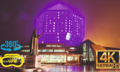 Minsk, Belarus, National Library, night